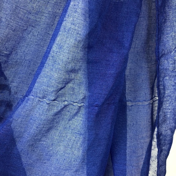 Infinity Women’s Scarf, Blue and White - Picture 3 of 4